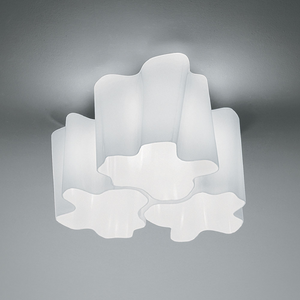 Organic-Shaped Glass Ceiling Lamp | Artemide Logico | ItalianFurniture.com