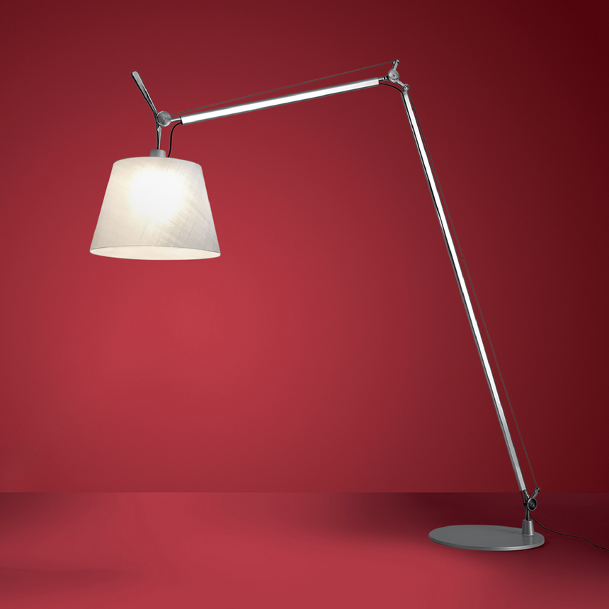 White Shade Maxi Floor Lamp | Artemide Tolomeo | Italianfurniture.com