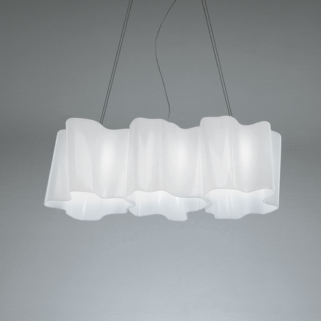 Triple Linear Glass Pendant Lamp | Artemide Logico | Italianfurniture.com