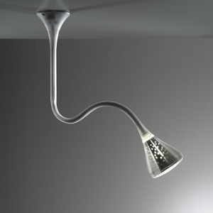 Perforated Mirrored Aluminum Pendant Lamp | Artemide Pipe | Italianfurniture.com