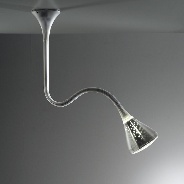 Perforated Mirrored Aluminum Pendant Lamp | Artemide Pipe | Italianfurniture.com