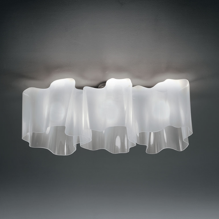 Organic-Shaped Glass Ceiling Lamp | Artemide Logico | ItalianFurniture.com