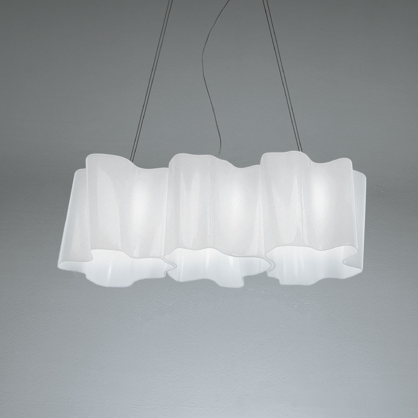 Triple Linear Glass Pendant Lamp | Artemide Logico | Italianfurniture.com