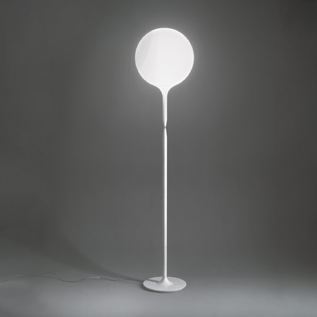 Opaque Glass Sphere Floor Lamp | Artemide Castore | Italianfurniture.com