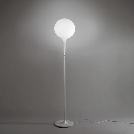 Opaque Glass Sphere Floor Lamp | Artemide Castore | Italianfurniture.com