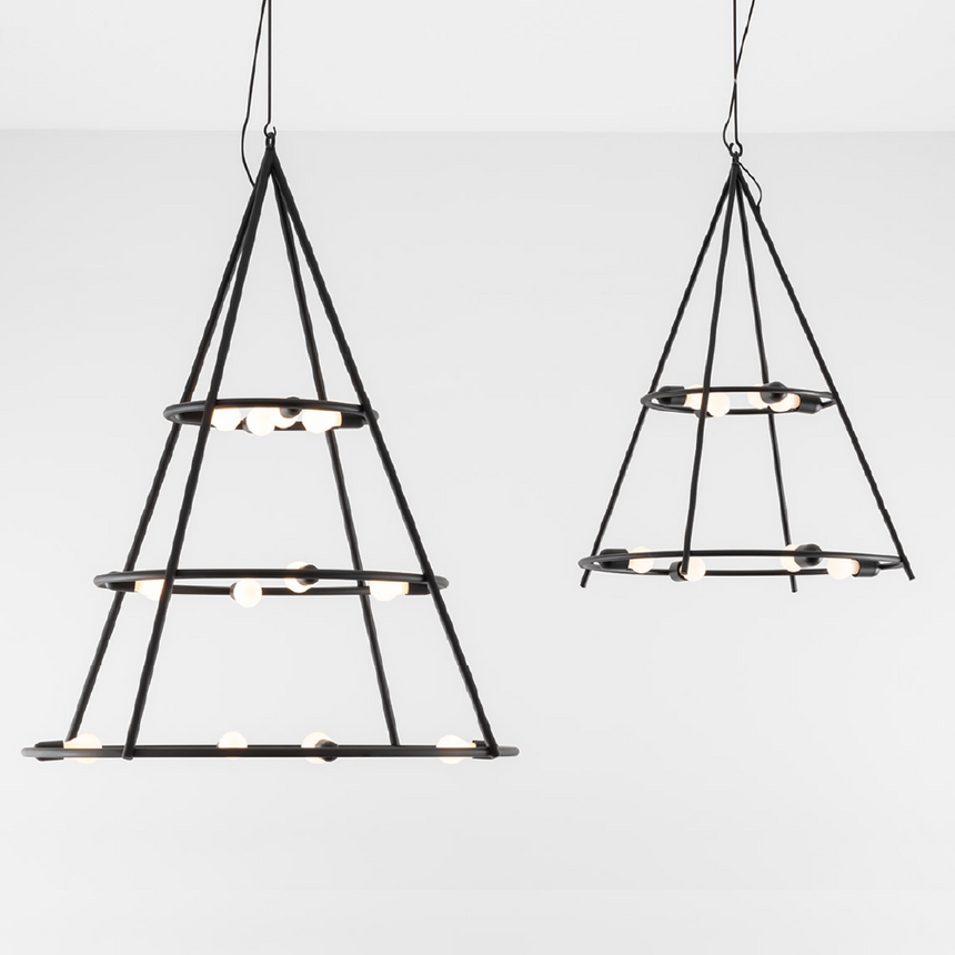 Steel Tubes Conical Pendant Lamp | Artemide El Poris