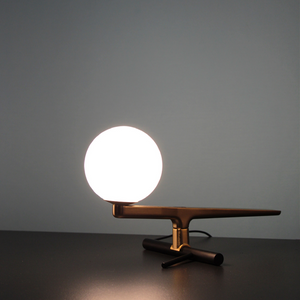Brushed Brass Table Lamp | Artemide Yanzi | Italianfurniture.com