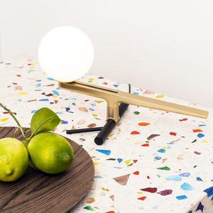 Brushed Brass Table Lamp | Artemide Yanzi | Italianfurniture.com