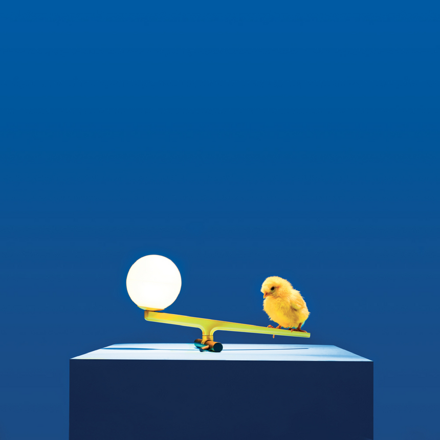 Brushed Brass Table Lamp | Artemide Yanzi | Italianfurniture.com