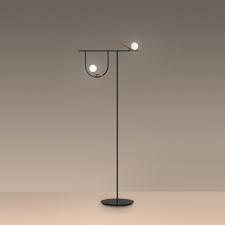 Opal Blown Glass Floor Lamp | Artemide Yanzi | Italianfurniture.com