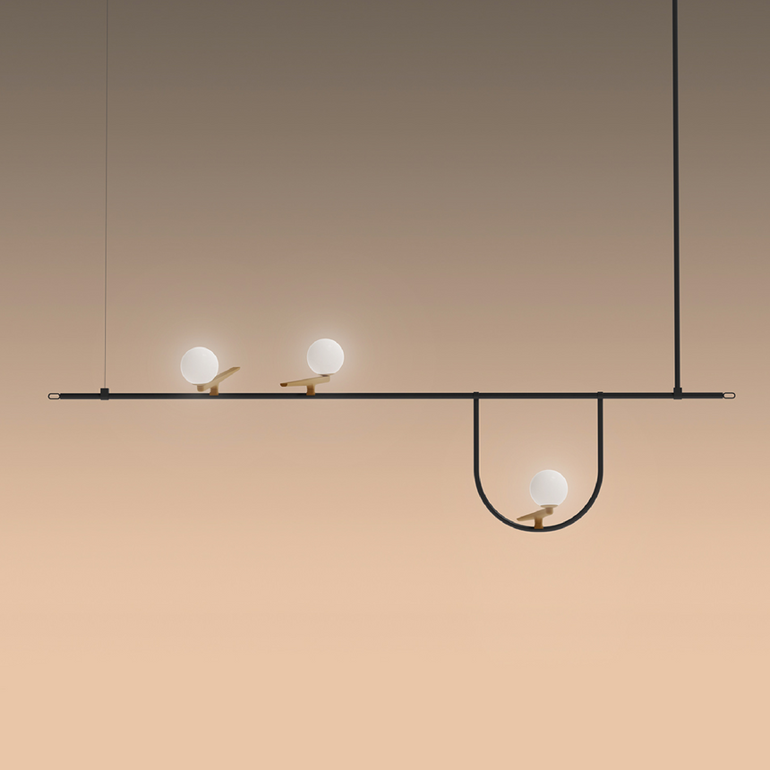 Stylized Figure Pendant Lamp | Artemide Yanzi | Italianfurniture.com