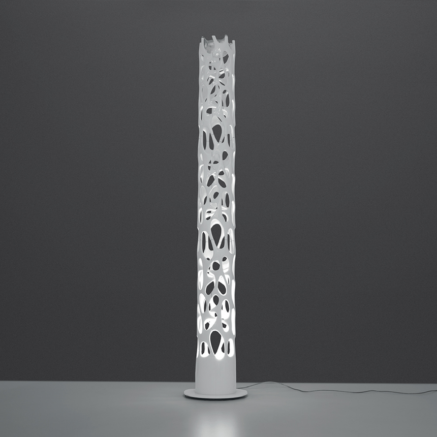 White Laser-cut Floor Lamp | Artemide New Nature | Italianfurniture.com
