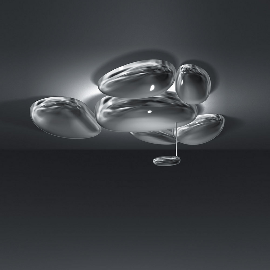 Mirrored Aluminum Ceiling Lamp | Artemide Skydro | ItalianFurniture.com