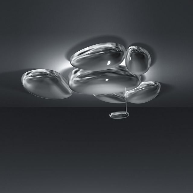 Mirrored Aluminum Ceiling Lamp | Artemide Skydro | ItalianFurniture.com