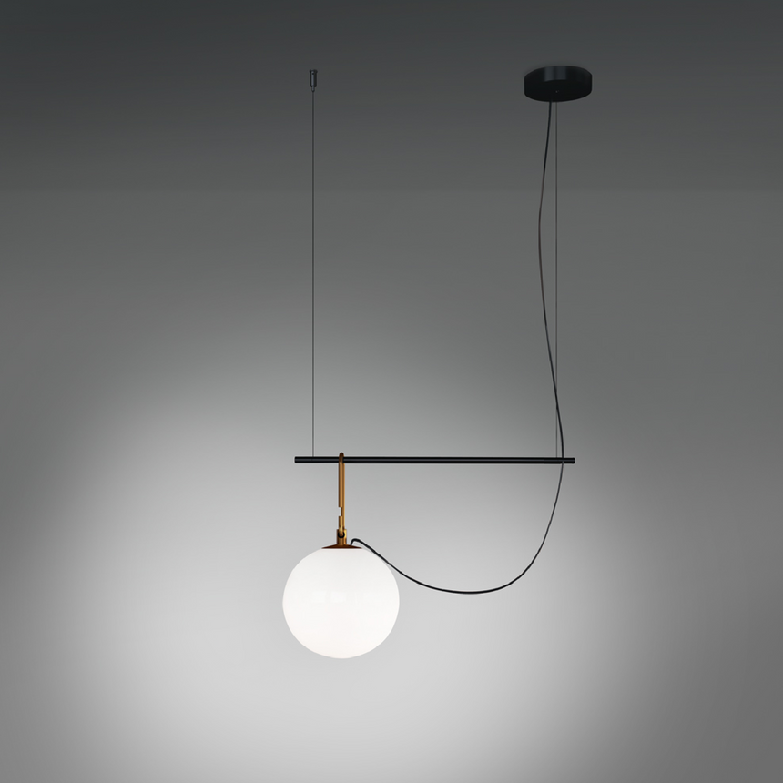 White Glass Sphere Pendant Lamp | Artemide nh | Italianfurniture.com