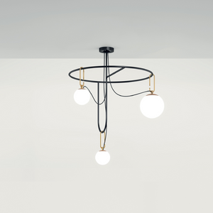 Blown Glass Globe Chandelier | Artemide nh | Italianfurniture.com