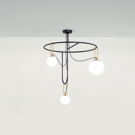 Blown Glass Globe Chandelier | Artemide nh | Italianfurniture.com