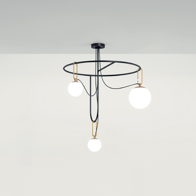 Blown Glass Globe Chandelier | Artemide nh | Italianfurniture.com