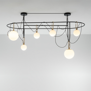 Blown Glass Globe Chandelier | Artemide nh | Italianfurniture.com