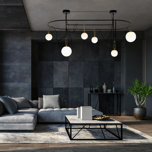 Blown Glass Globe Chandelier | Artemide nh | Italianfurniture.com