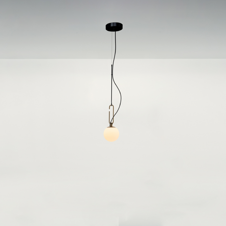 White Glass Globe Pendant Lamp | Artemide nh | Italianfurniture.com
