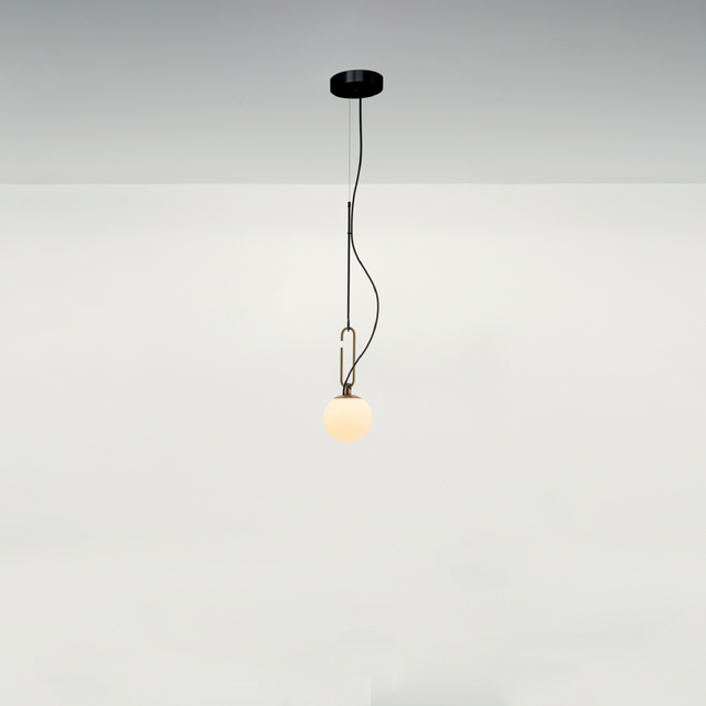 White Glass Globe Pendant Lamp | Artemide nh | Italianfurniture.com