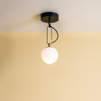 Spherical White Glass Ceiling Lamp | Artemide nh | ItalianFurniture.com