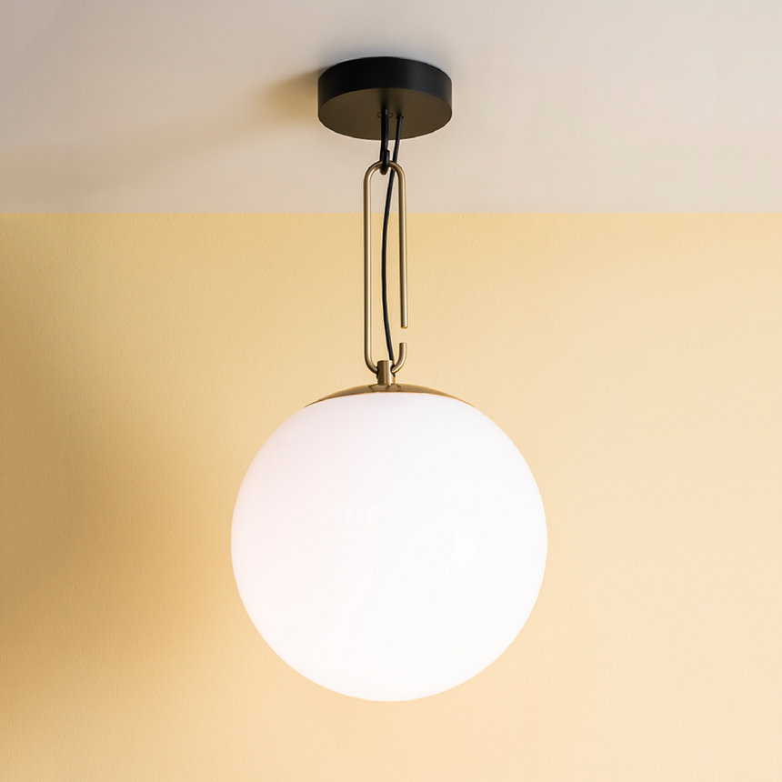 Spherical White Glass Ceiling Lamp | Artemide nh | ItalianFurniture.com