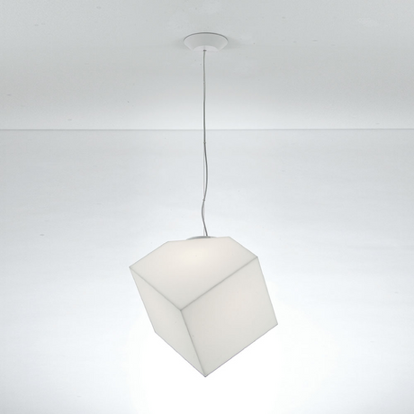 White Geometrical Pendant Lamp | Artemide Edge | Italianfurniture.com