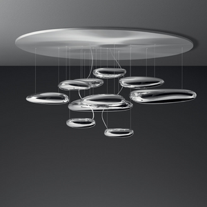 Satin Aluminum Cluster Ceiling Lamp | Artemide Mercury | ItalianFurniture.com