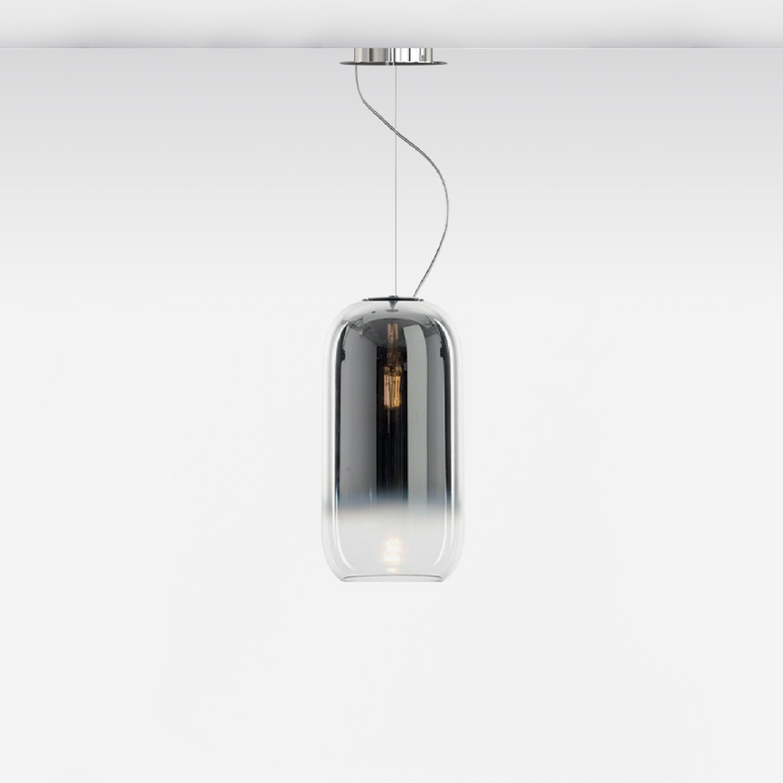 Pill-Shaped Glass Pendant Lamp | Artemide Gople | Italianfurniture.com