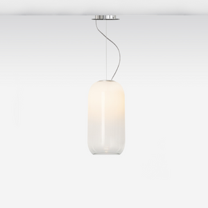 Pill-Shaped Glass Pendant Lamp | Artemide Gople | Italianfurniture.com