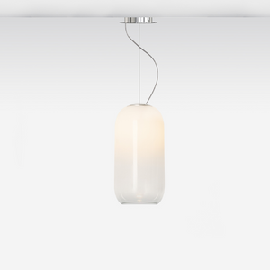 Pill-Shaped Glass Pendant Lamp | Artemide Gople | Italianfurniture.com