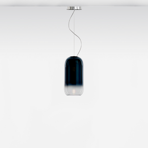Pill-Shaped Glass Pendant Lamp | Artemide Gople | Italianfurniture.com
