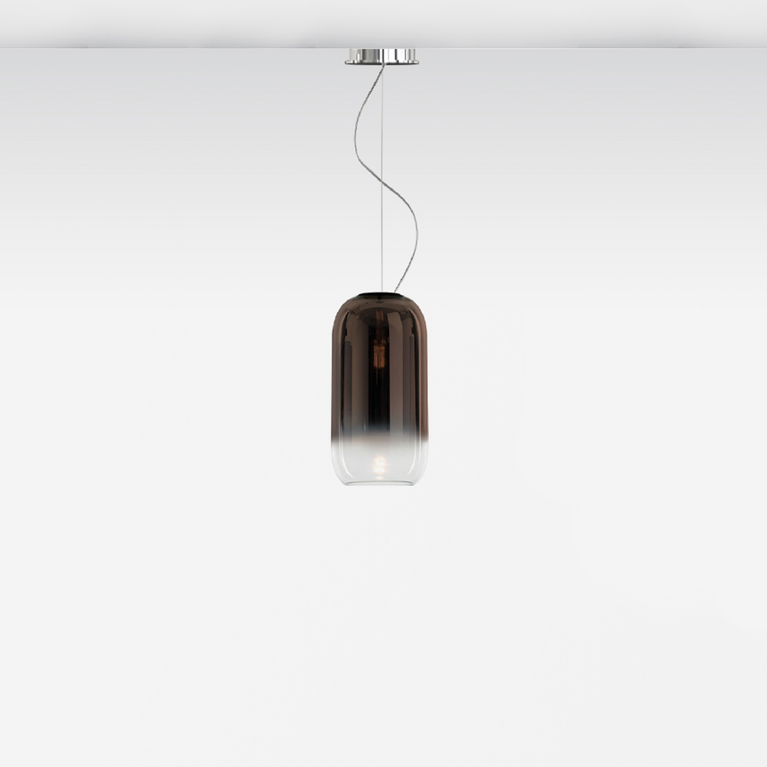 Pill-Shaped Glass Pendant Lamp | Artemide Gople | Italianfurniture.com
