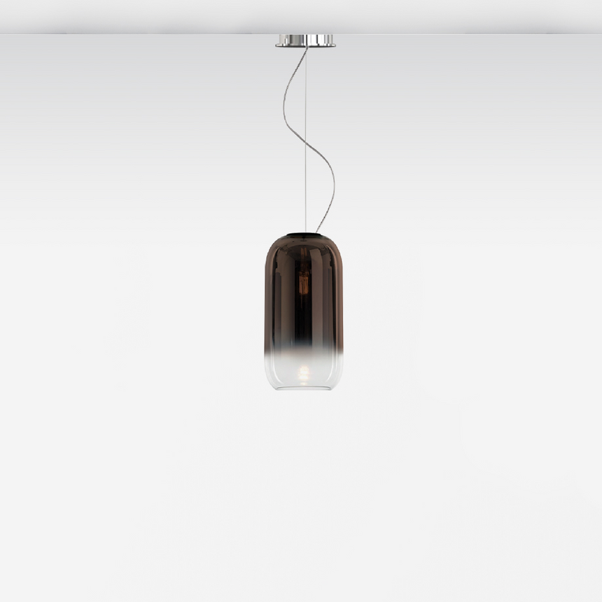 Pill-Shaped Glass Pendant Lamp | Artemide Gople | Italianfurniture.com