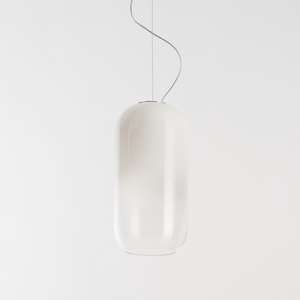 Pill-Shaped Glass Pendant Lamp | Artemide Gople | Italianfurniture.com