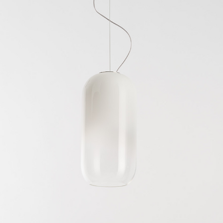 Pill-Shaped Glass Pendant Lamp | Artemide Gople | Italianfurniture.com