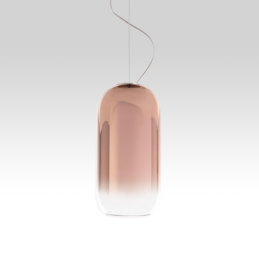 Pill-Shaped Glass Pendant Lamp | Artemide Gople | Italianfurniture.com
