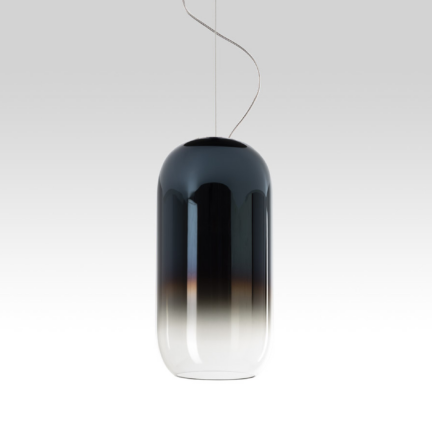 Pill-Shaped Glass Pendant Lamp | Artemide Gople | Italianfurniture.com