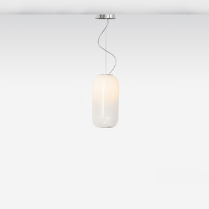 Pill-Shaped Glass Pendant Lamp | Artemide Gople | Italianfurniture.com