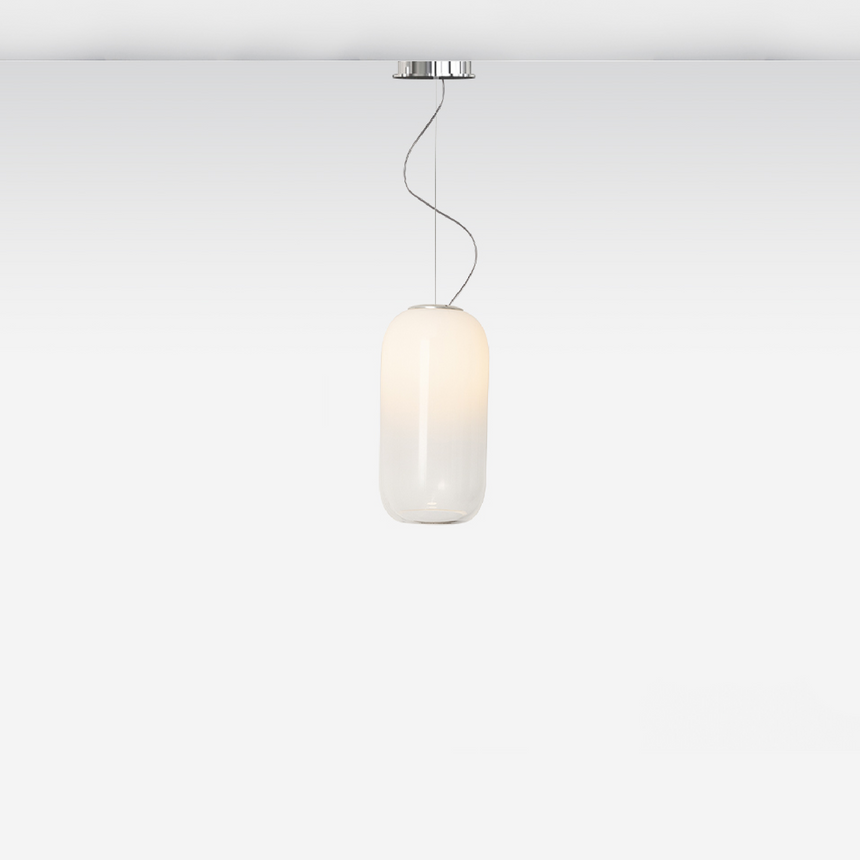 Pill-Shaped Glass Pendant Lamp | Artemide Gople | Italianfurniture.com