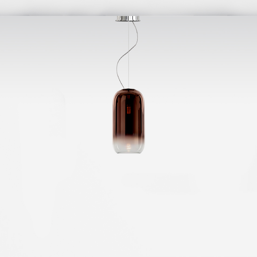 Pill-Shaped Glass Pendant Lamp | Artemide Gople | Italianfurniture.com
