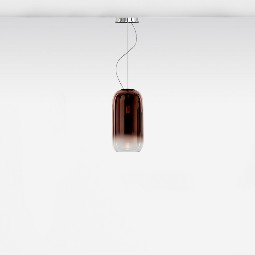 Pill-Shaped Glass Pendant Lamp | Artemide Gople | Italianfurniture.com