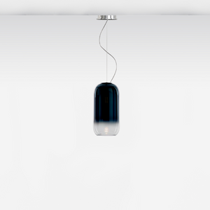 Pill-Shaped Glass Pendant Lamp | Artemide Gople | Italianfurniture.com