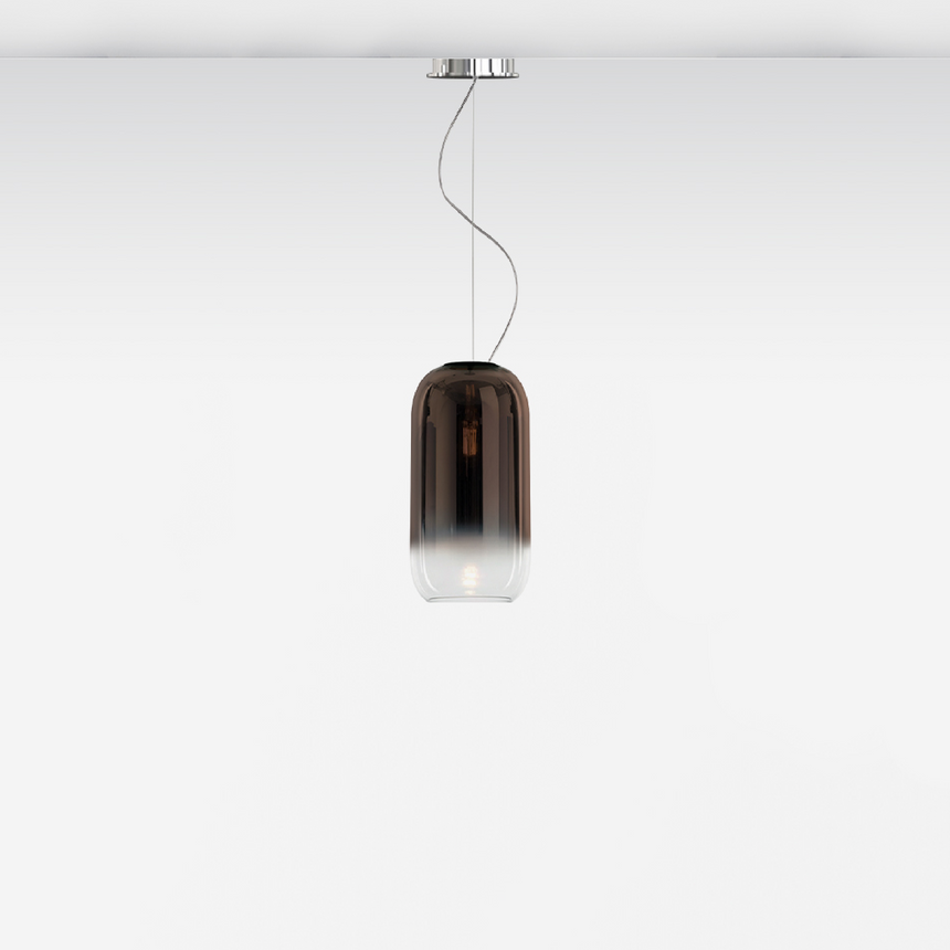 Pill-Shaped Glass Pendant Lamp | Artemide Gople | Italianfurniture.com