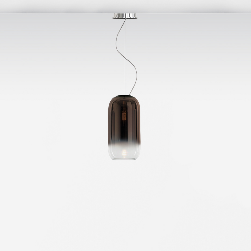 Pill-Shaped Glass Pendant Lamp | Artemide Gople | Italianfurniture.com