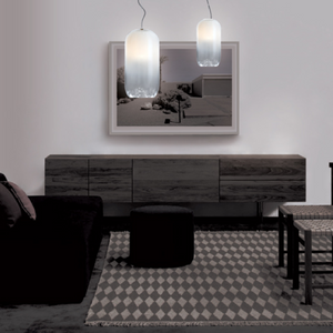 Pill-Shaped Glass Pendant Lamp | Artemide Gople | Italianfurniture.com