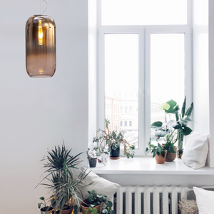 Pill-Shaped Glass Pendant Lamp | Artemide Gople | Italianfurniture.com
