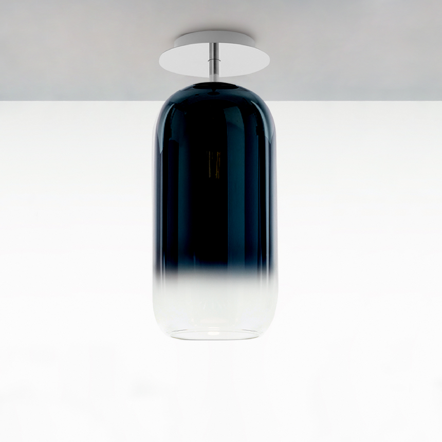 Pill-Shaped Glass Ceiling Lamp | Artemide Gople | ItalianFurniture.com